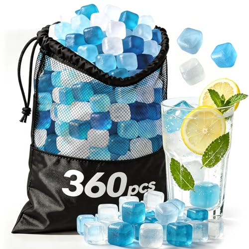Reusable Ice Cubes for Cold Therapy & Drinks - Blue, 360 Pack
