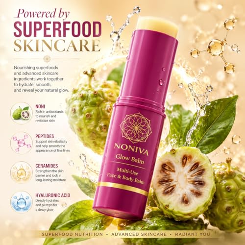 Hydrating Face & Lip Balm Stick with Noni, Ceramides & Peptides – Multi-Use Skin Repair