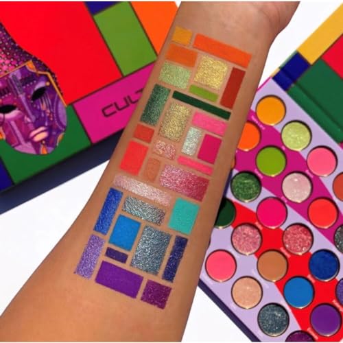 Vibrant Eyeshadow Palette with 30 High Pigment Shades - All Skin Tones