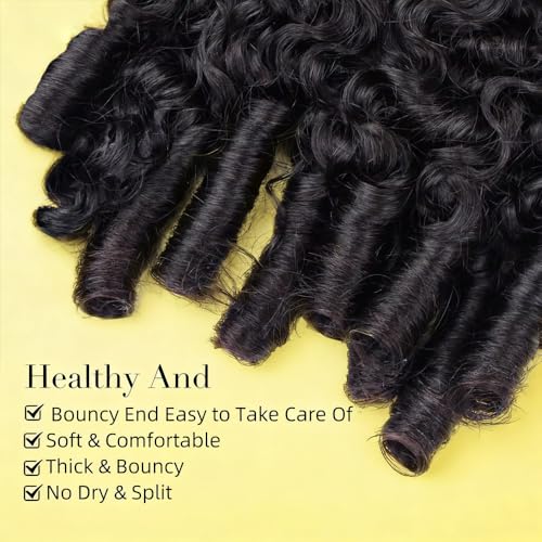 Monxaro Burmese Curly Hair Bundles 14 Inch, 1 Bundle, Wet & Wavy 100% Unprocessed Human Hair