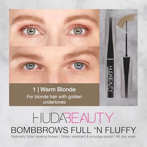 HUDA BEAUTY #BombBrows Full ¡®n Fluffy Volumizing Fiber Gel Warm Blonde