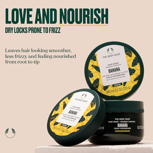 The Body Shop Banana Truly Nourishing Hair Mask, 8.2 Fl Oz (Vegan)