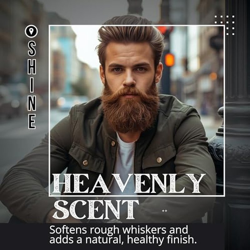 Beard Gains Medium Butter Hold Scented Balm for Men 2oz | Valhalla Luxury Vikings Conditioner | Style, Groom & Grow Facial Hairs W/Organic and Natural Product | MADE IN USA