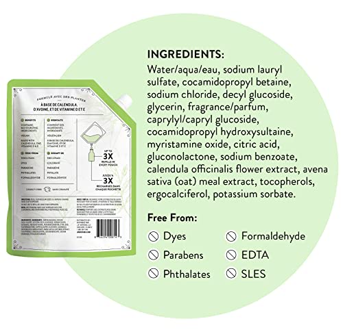 J.R. Watkins Aloe & Green Tea Gel Hand Soap Refill Pack of 3, 34 fl oz Each