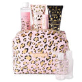 Tahari Vanilla Jasmine Spa Gift Set for Women ? Luxurious Bath Kit with Body Lotion, Body Scrub, Body Wash & Lip Balm with Bag ? Perfect Selfcare Gifts for Women (Leopard)