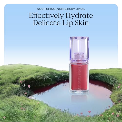 Lip Oil with Guava Blush Tint - Refillable Lip Gloss for Glossy Shine & Hydration - KraveBeauty Plumptuous Lip Jelly, 7 mL Guava Blush