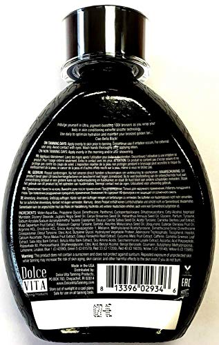 Dolce Vita Bella Black 100X Dark Tanning Lotion - Indoor Bed Bronzer 13.5oz