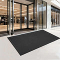 Black 4' x 6' Commercial Rubber Entrance Mat - Heavy Duty Indoor Outdoor Door