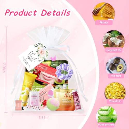 84-Piece Spa Party Supplies Set for Girls & Women with Masks, Creams, Bath Bombs