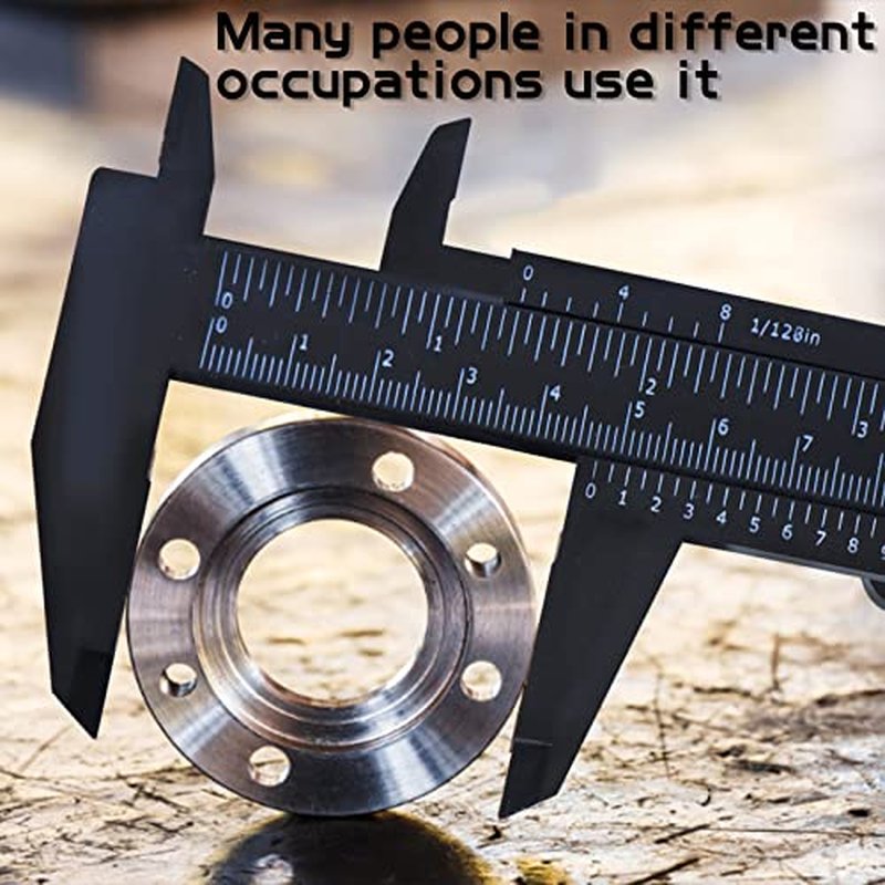 6 Inch/ 150 mm Eyebrow Measuring Ruler, Brow Mapping Ruler Tool, Mini Vernier Caliper Double Scale Plastic Ruler for Eyebrow Tattoo Brow Artists Makeup 5PCS(Black)