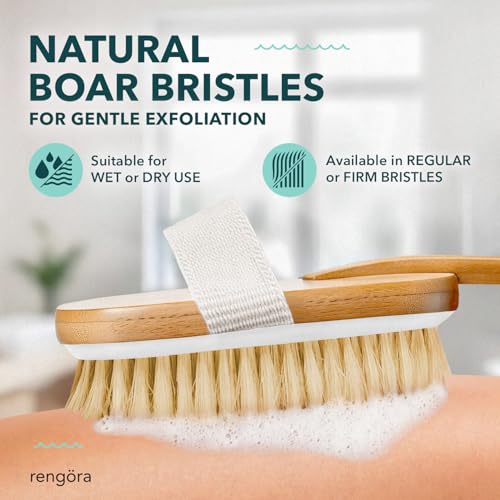 20-Inch Long Handle Back Scrubber Brush with Firm Bristles for Shower