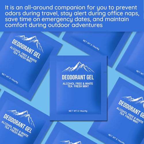 200 Pack Travel Size Deodorant Gel - Individually Wrapped, TSA Friendly Men & Women