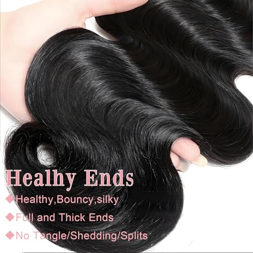 12A Human Hair Weave Bundles - Body Wave Virgin Brazilian Extensions 3 Pack