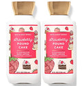 Bath & Body Works Strawberry Pound Cake Body Lotion Set - 2 Pack, Nourishing Moisture, 8 Oz Each