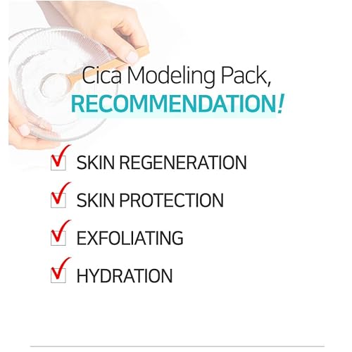 Modeling Mask with CICA for Face ? NEEDS NATURE | Soothing & Redness Relief Peel-Off Rubber Mask | Korean Skincare | Home Spa Treatment | 400g Powder Pack with Mixing Tools