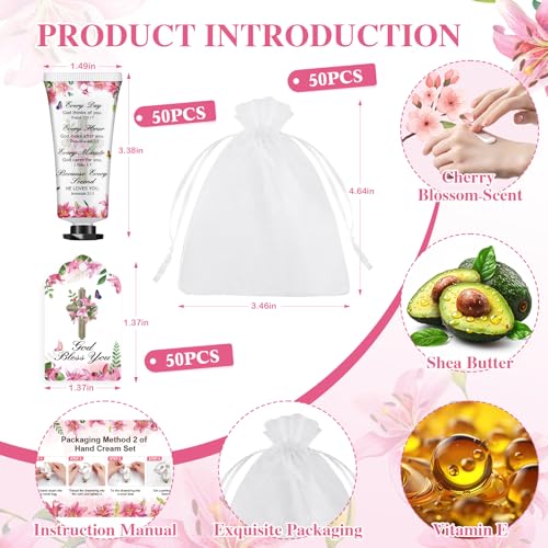 Christian Hand Cream Gift Set with Prayer Cards & Bible Verses for Women