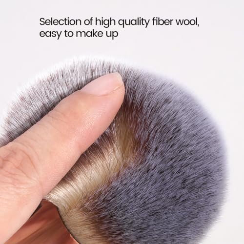7pcs Double Sided Makeup Brush Set with Gold Handles - Contour Foundation Blending