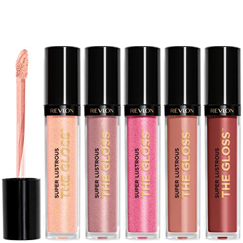 Revlon Super Lustrous Lip Gloss Gift Set 0.75 Fl Oz Pack of 5 Cream & Pearl Finishes