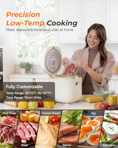 Mini Rice Cooker 3 Cup Uncooked with Ceramic Coated Pot - Ivory