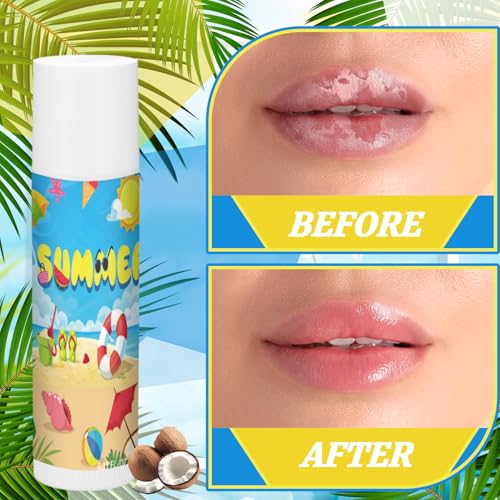 Demissle 24 Pack SPF 30 Lip Balm with Summer Beach Design - Bulk Party Favors
