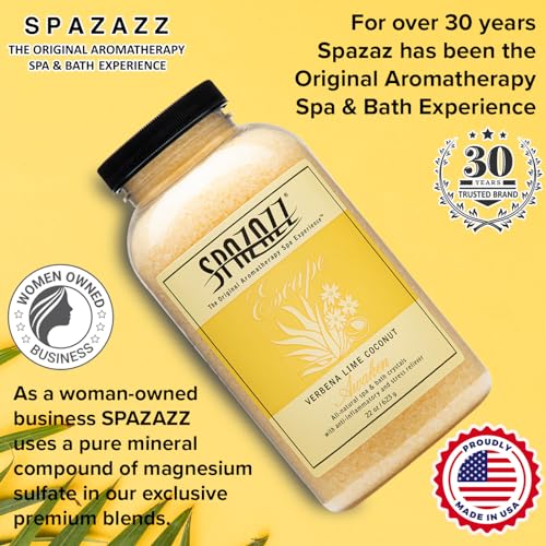 Spazazz Verbena Lime Coconut Aromatherapy Spa Salt - 22 Ounce