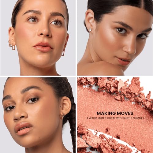 Making Moves Compact Makeup Powder Blusher - 6.8g Lightweight, Pigmented, Natural Glow