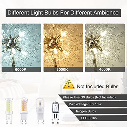Gold Crystal Floor Lamp - 69 Inch Modern Standing Lamp with K9 Crystals & Foot Switch
