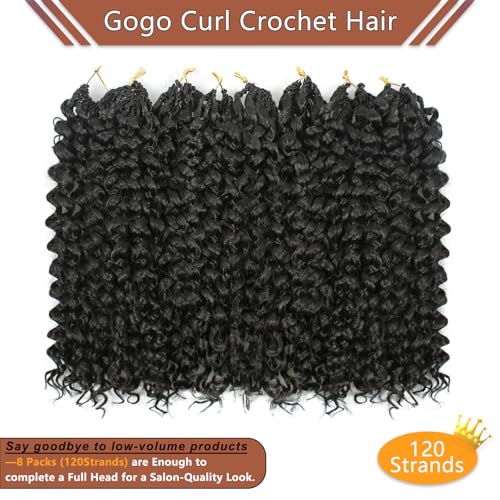 14 Inch Curly Crochet Hair - 120 Strands Pack of 8 for Black Women