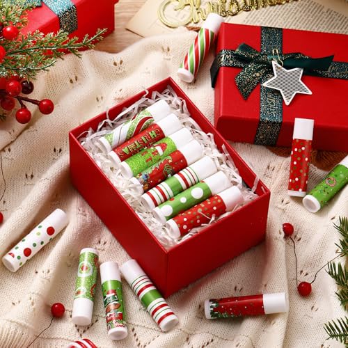 Stylish Maxcheck 48 Pcs Lime Green Christmas Lip Balm Bulk Holiday Gifts
