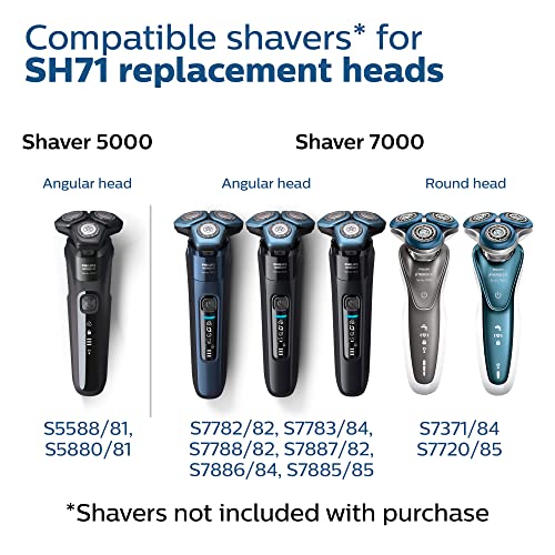 Genuine Replacement Heads for Philips Norelco Shavers - 3 Pack (S5000 & S7000 Compatibility)