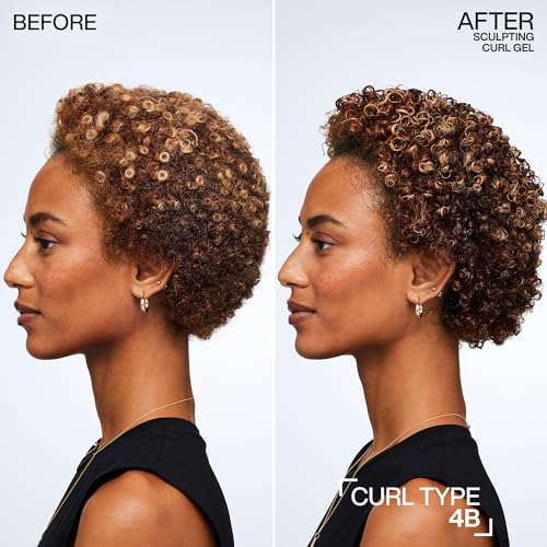 Curl Defining Hair Gel for Curly & Coily Hair, Strong Hold, Silicone-Free