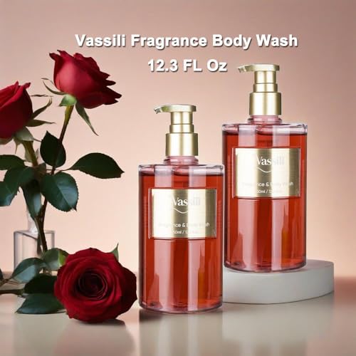 Vassili Body Wash for Women, Long-Lasting Fragrance Shower Gel, Moisturizing & Gentle for All Skin Types, Easy Rinse, 24.6 Fl Oz, 2-Pack (Lush Reverie)