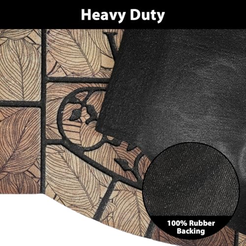 Dark Brown Heavy-Duty 24x36 Outdoor Welcome Door Mat with Non-Slip Rubber Backing