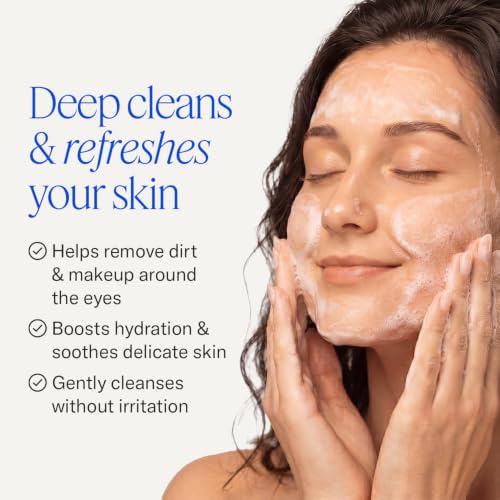EYEECO Gentle Tea Tree Eyelid & Facial Cleanser 1.7 Fl Oz - Nourishing & Hydrating Face & Eye Wash