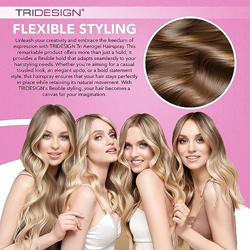 Aerogel Hair Finishing Spray for Styling & Volume - 10.5 oz Pack of 3