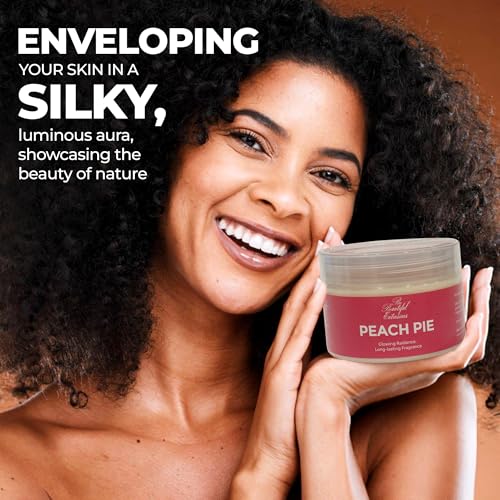 Peach Scent Body Butter - Long-Lasting Hydrating Moisturizer with Jojoba Oil 8oz