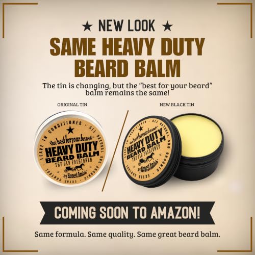 Honest Amish Heavy Duty Beard Balm 4 Oz with Organic Shea Butter - Pack of 1