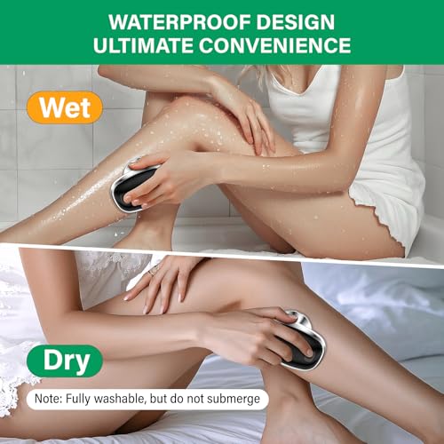 Electric Razors for Women Legs 3-Blade Shaver Heads Waterproof Rechargeable Shaver Multi-Use for Hair Removal on Legs Bikini Body (Silver)