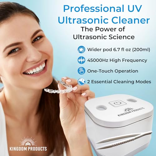 New 2026 Ultrasonic Retainer Cleaner with a Larger 200ML Pod, 45kHz