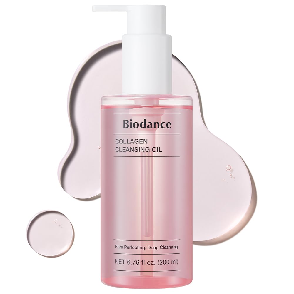 BIODANCE Collagen Cleansing Oil, Facial Oil Cleanser, Gentle Makeup Remover without Clogging Pores, Removes Bleackhed and Whitehead for Sensitive Skin, Oily Skin, 6.76 fl. oz. (200 ml)