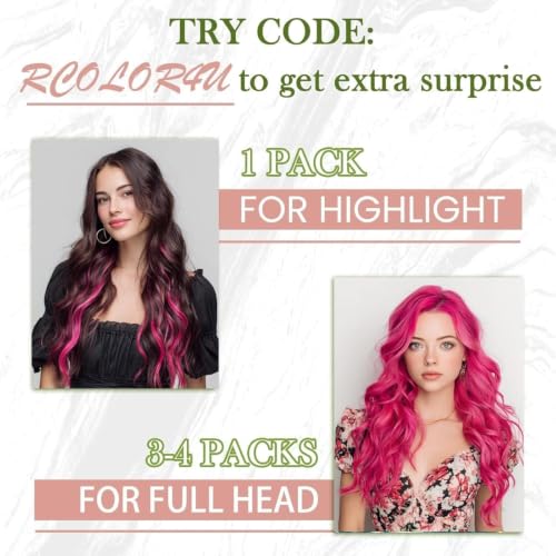 RUNATURE Color Tape-In Hair Extensions 12 Inch Human Hair 20g Pack of 10