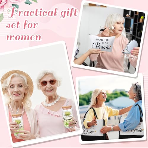 Paterr Classic 8 Pcs Mother of Bride & Groom Wedding Tote Bag Set