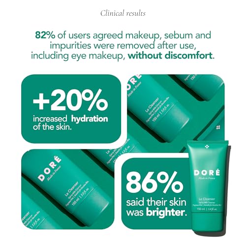 Dor? - Le Cleanser Gel to Milk Daily Face Cleanser | Gentle Hydrating Cleaner for Dry & Sensitive Skin | Makeup Remover for Women & Men for Face (5 fl oz | 150 ml)