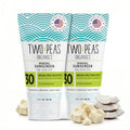 Two Peas Organics Mineral Sunscreen SPF 30 Lotion Twin Pack - Unscented, Water-Resistant 80 Min, Non-Nano Zinc, Baby & Family Safe, Organic & Reef Safe - 3 oz