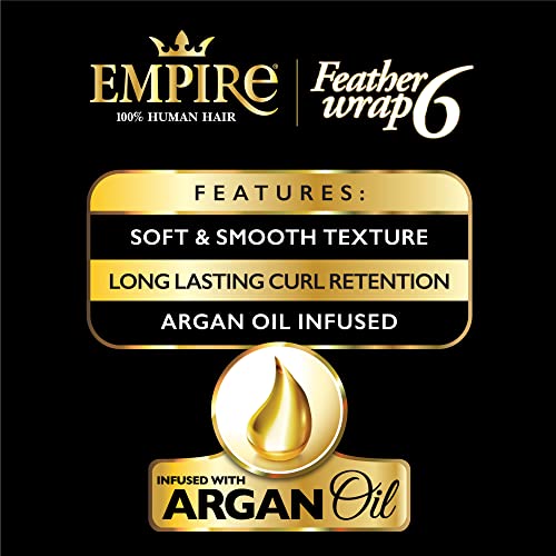 Sensationnel Empire Feather Wrap Bump Human Hair Extensions - 6 Inch Off Black 1B