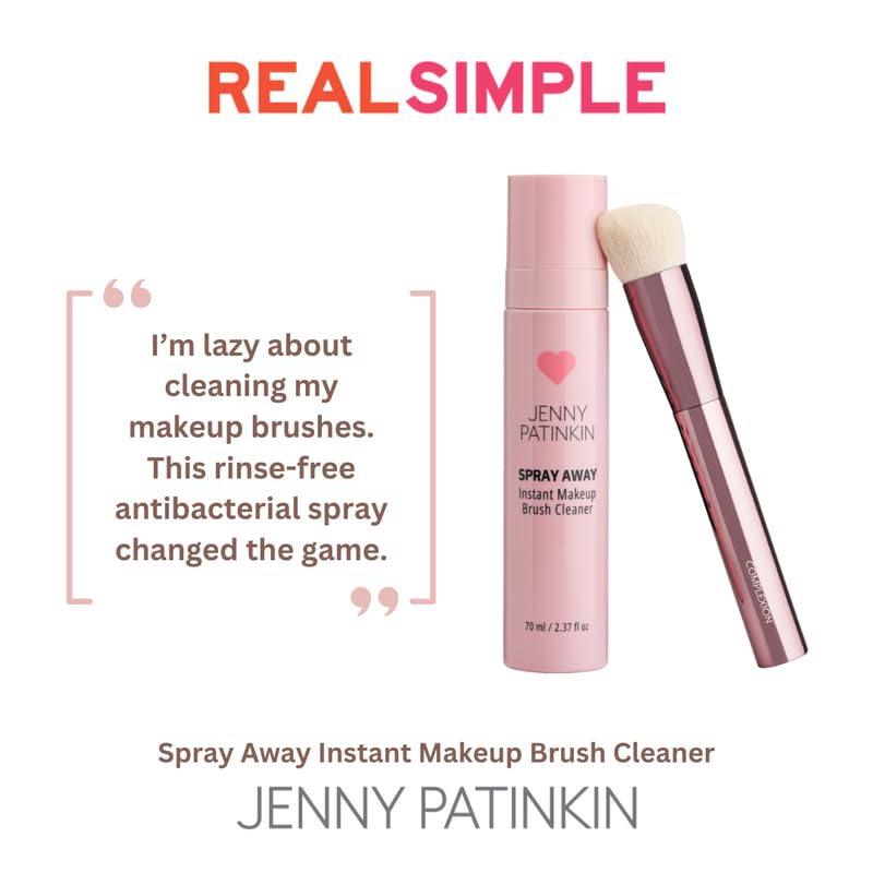 Jenny Patinkin Instant Makeup Brush Cleaner Spray, Sanitize & Dry in Seconds, Travel-Size
