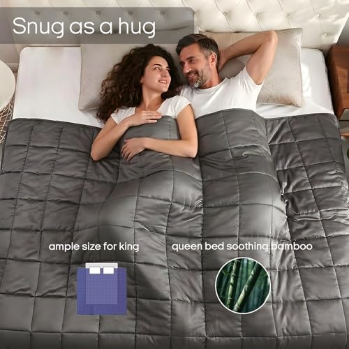 Cooling Weighted Blanket for Hot Sleepers - Queen 60x80 20lbs Grey Variation