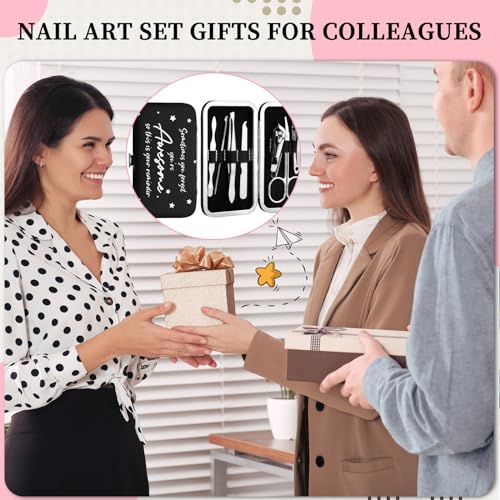 24 Set Manicure Kit Bulk Steel Nail Clippers 7 in 1 Stainless Grooming Nail Kit Christmas Appreciation Gift Bulk Professional Pedicure Tool for Adults Women Men Employee Personal Care(Black)