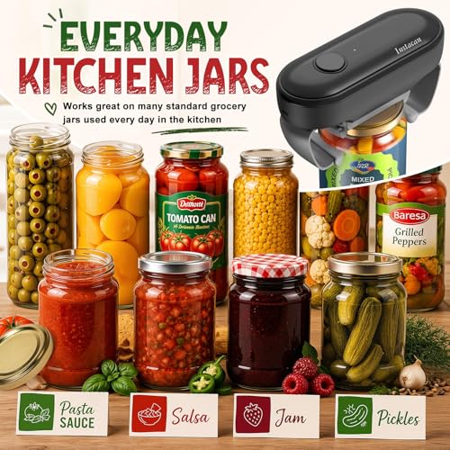 Rechargeable Electric Jar Opener for Seniors & Arthritis - Automatic Kitchen Tool