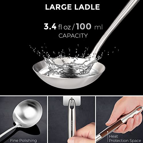 YOSUKATA 14" Carbon Steel Wok Pan Set - Pre-Seasoned, 17" Spatula &